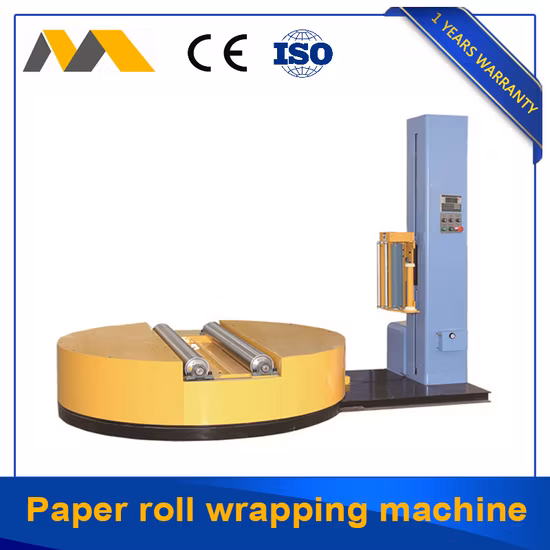 Embaladora de filme estirável em rolo de papel para palete/máquina de embalar filme em rolo de papel com CE