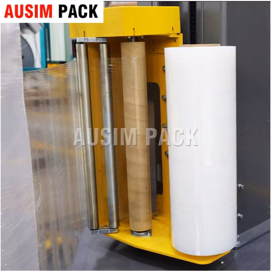 Máquina de embalagem de filme estirável de rolo de papel semiautomática Máquina de embalagem de filme de produtos de cilindro